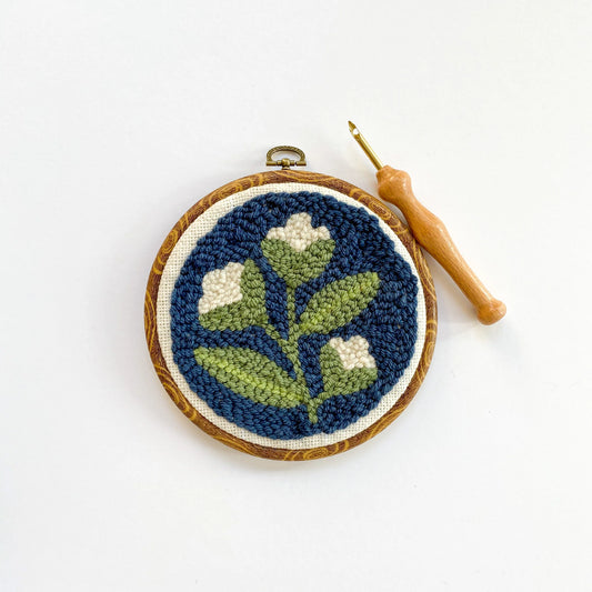 Punch Needle - Blue Floral Kit