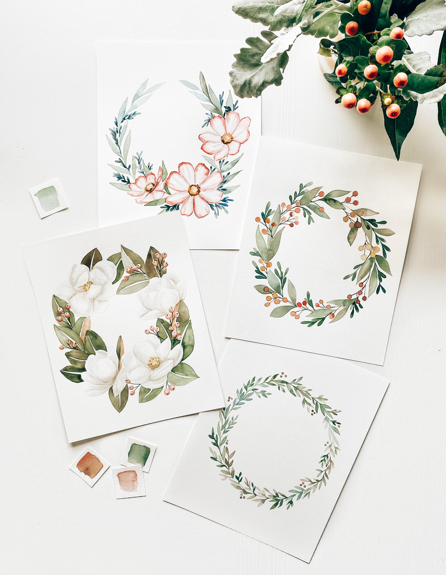 Watercolor Kit - Floral Wreath